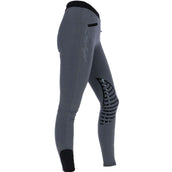 HKM Riding Leggings Starlight Sili. Knee Grey/Black