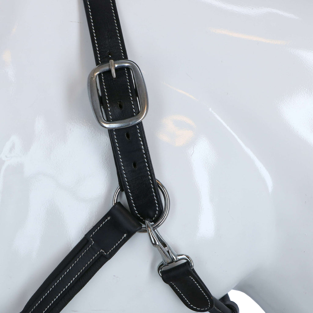 HKM Leather Headcollar Soft Black