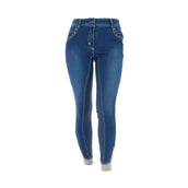 HKM Riding Breeches Pasadena Silicon Full Seat Blue jeans