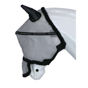 HKM Fly Mask with Removable Nose Protection Silver/Black