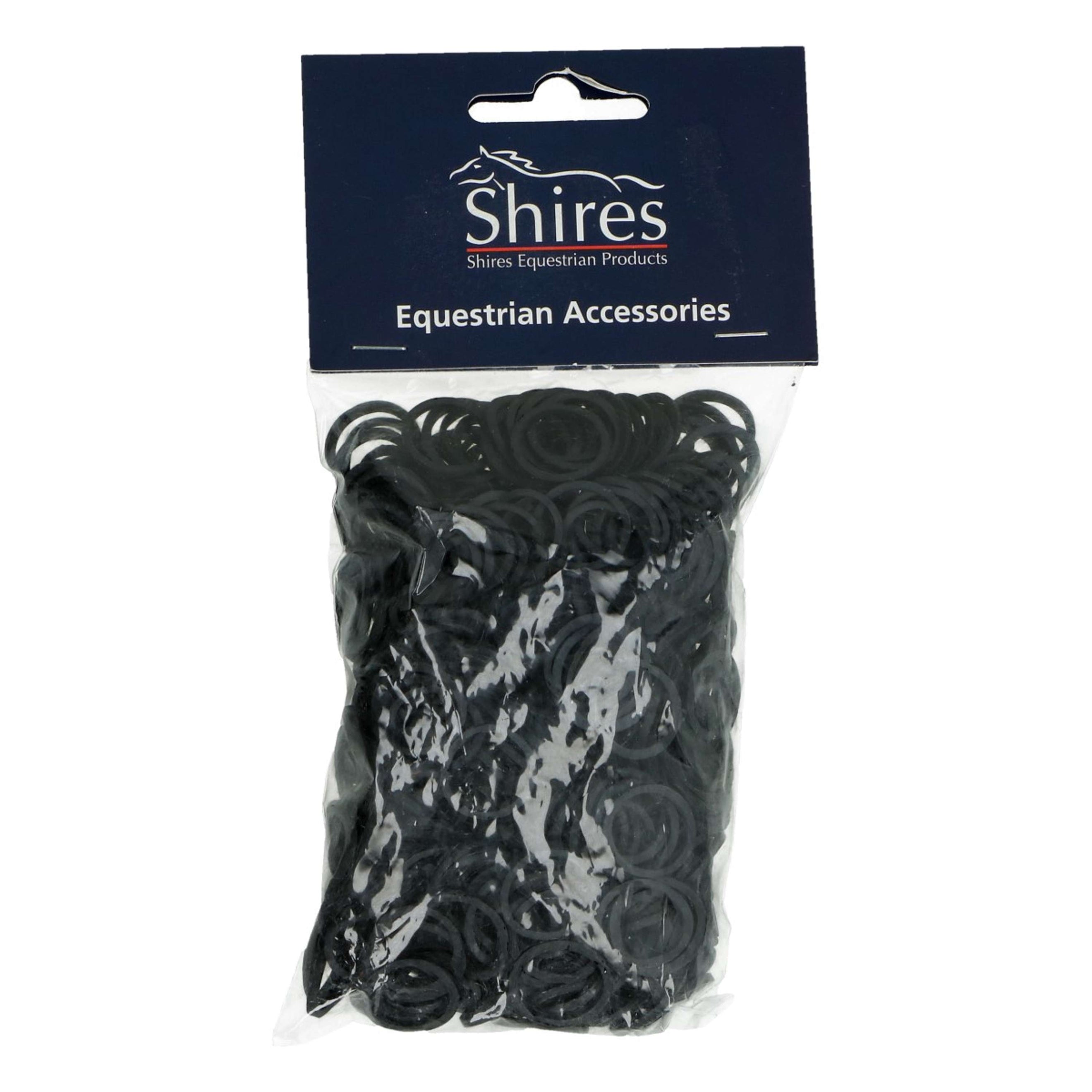 Shires Elastic Bands 500 Pieces Black Shires Elastic Bands 500 Pieces Black