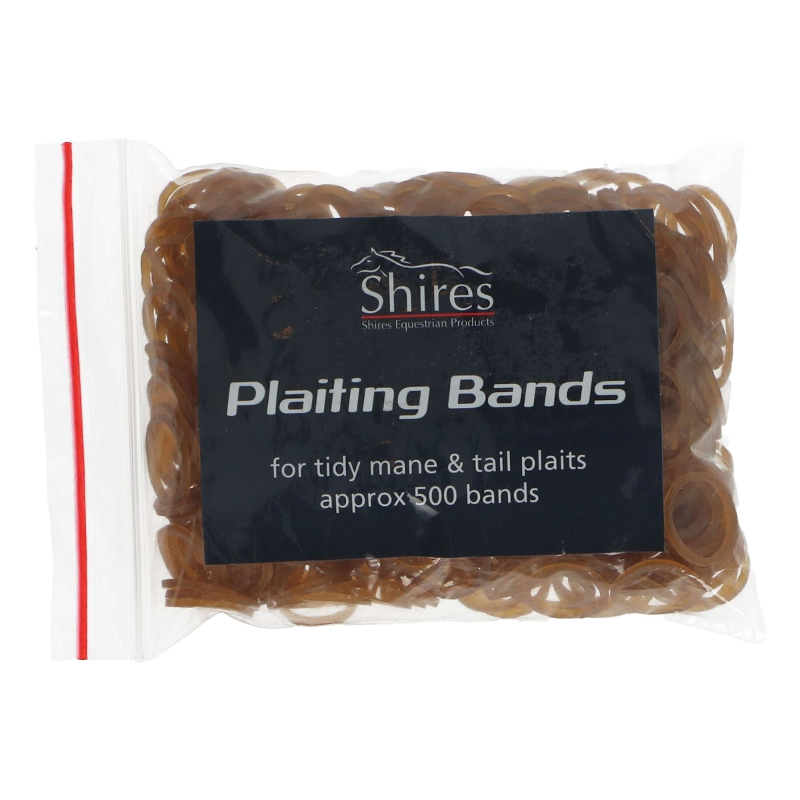 Shires Elastic Bands 500 Pieces Brown