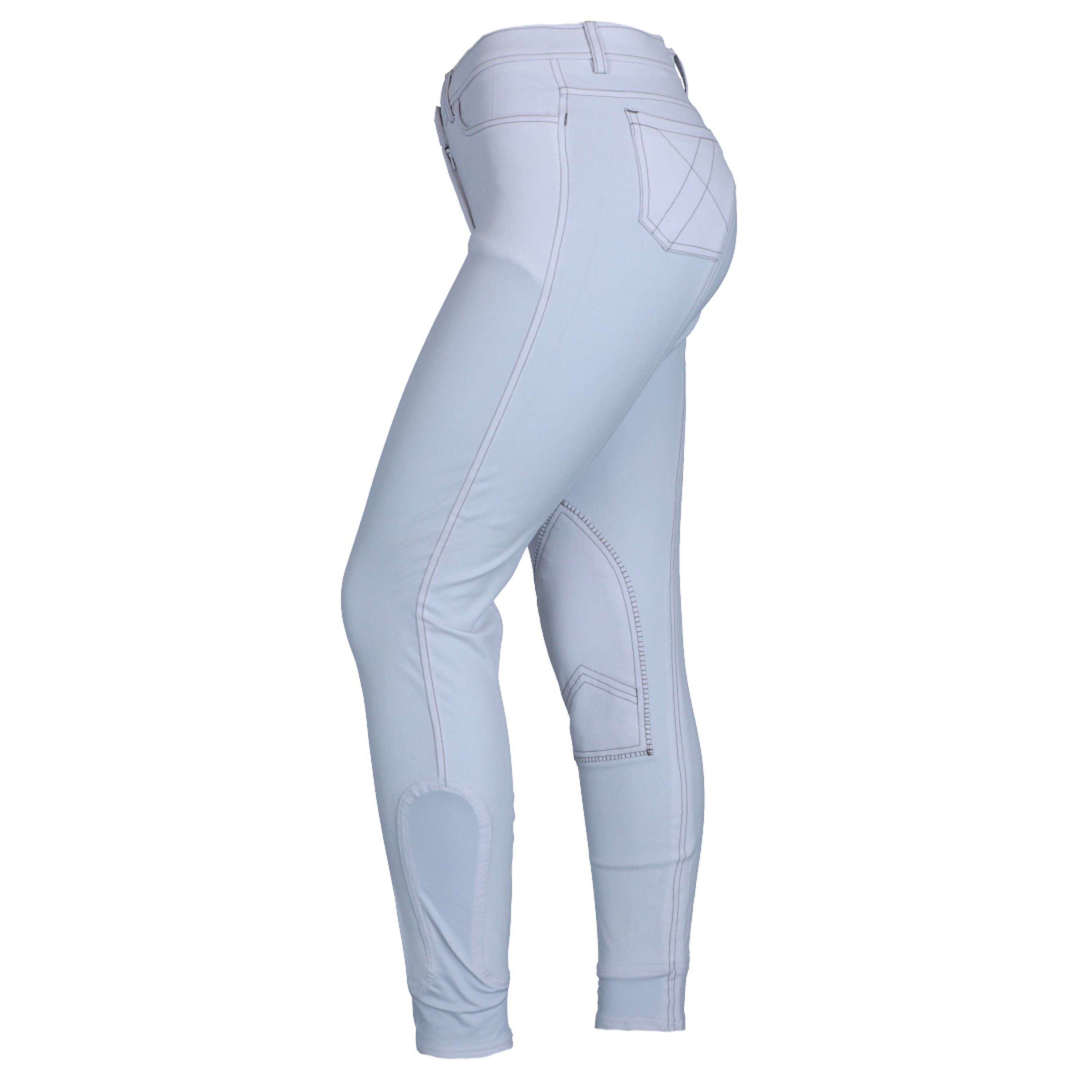 Easy Rider by EuroStar Breeches Zohra Womens Flex Knee SK White