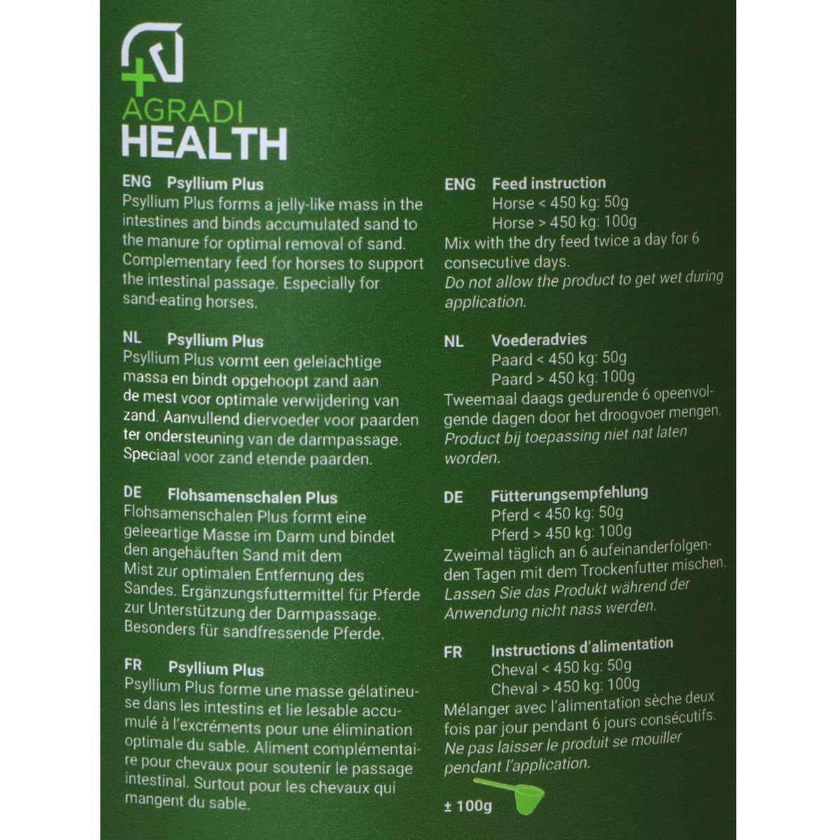 Agradi Health Psyllium Sand Away Plus