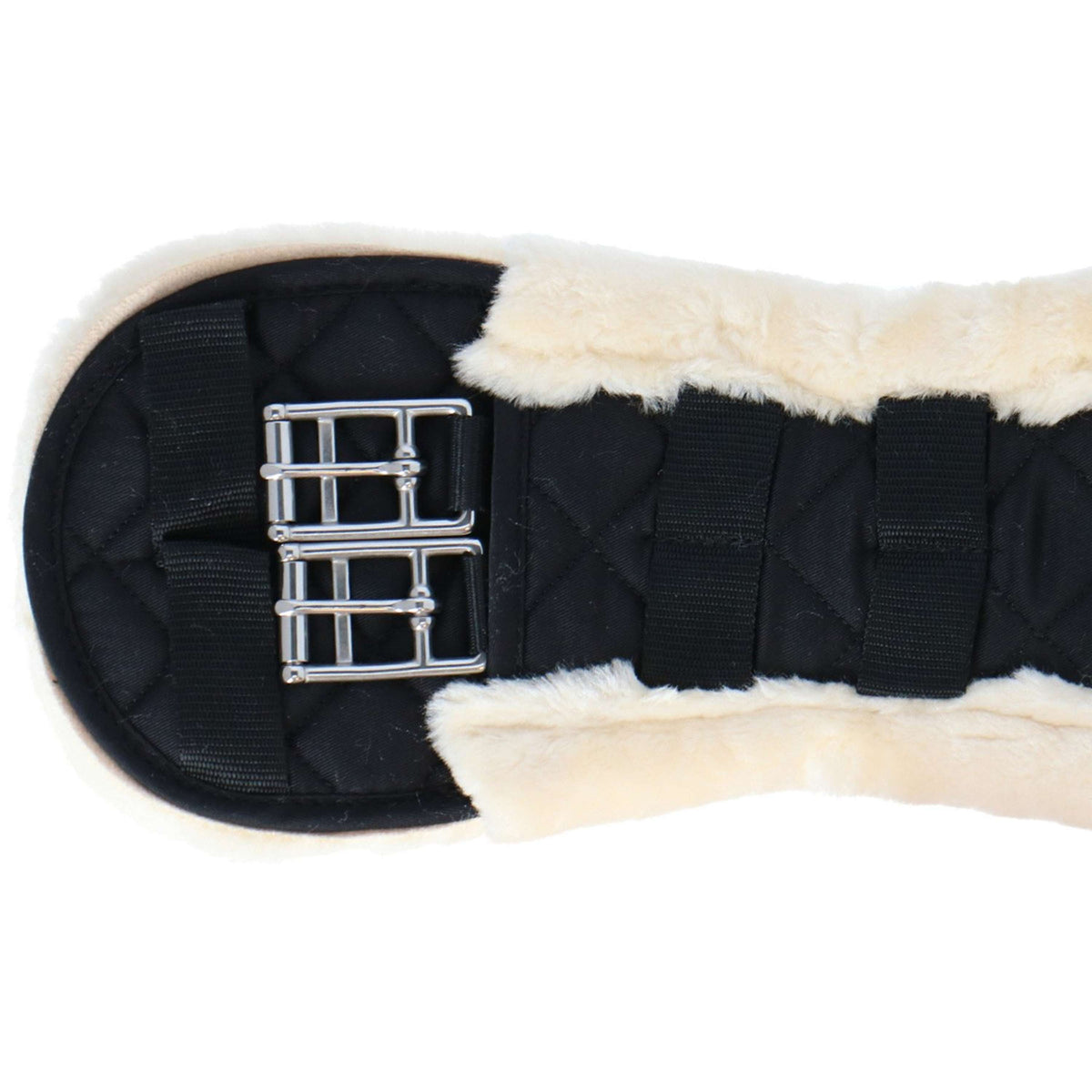 Premiere Dressage Girth Anatomic Synthetic Sheepskin Black/Natural