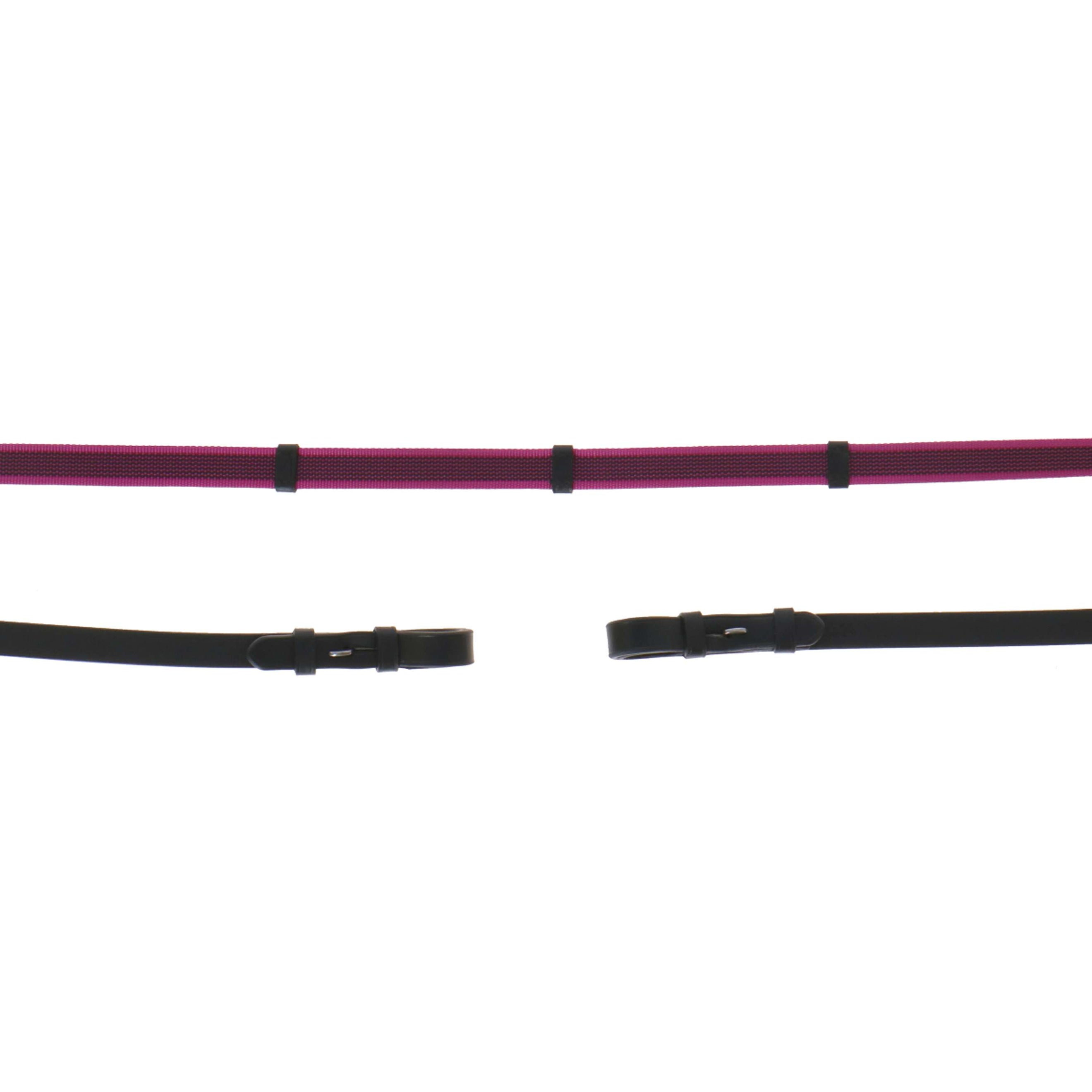 Aviemore by Shires Reins Rubber Grip Black / Pink