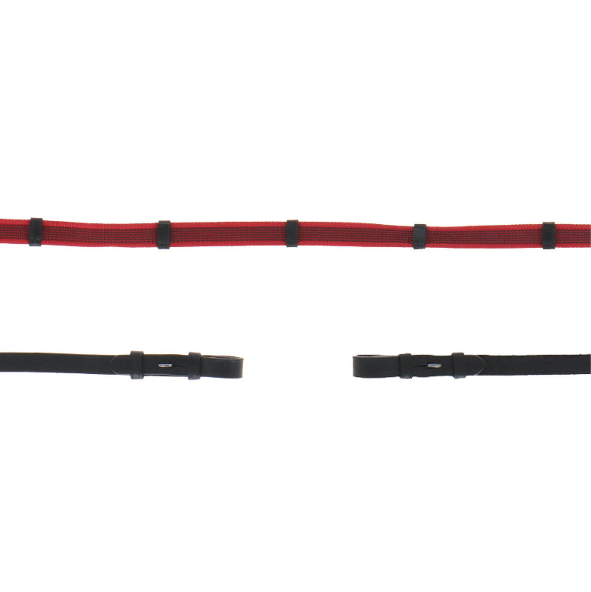 Aviemore by Shires Reins Rubber Grip Black/Red