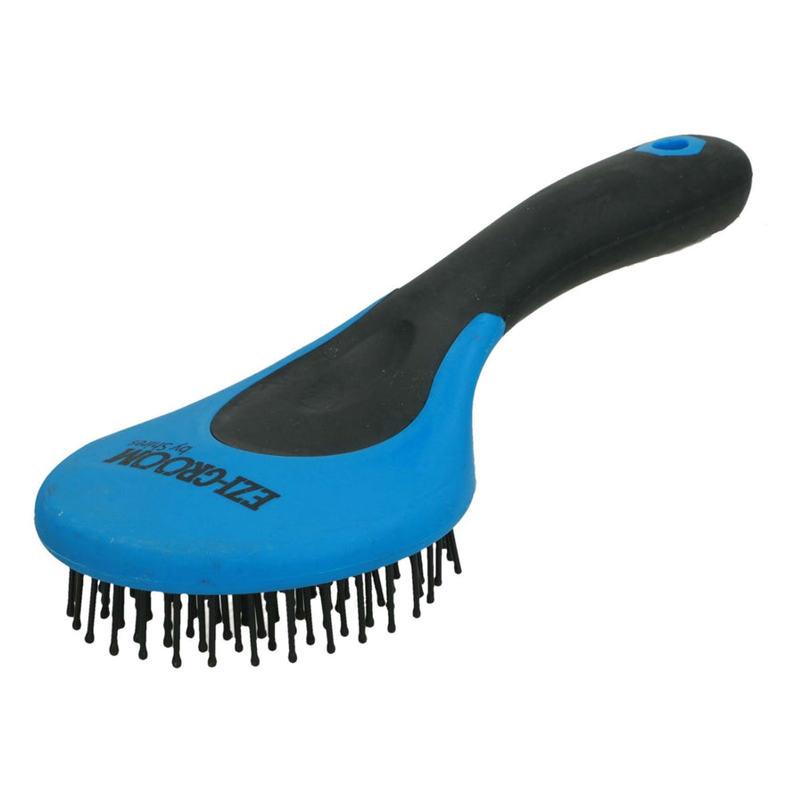 Ezi-groom by Shires Mane & Tail Brush Bright Blue