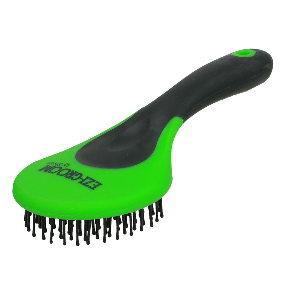 Ezi-groom by Shires Mane & Tail Brush Lime Green
