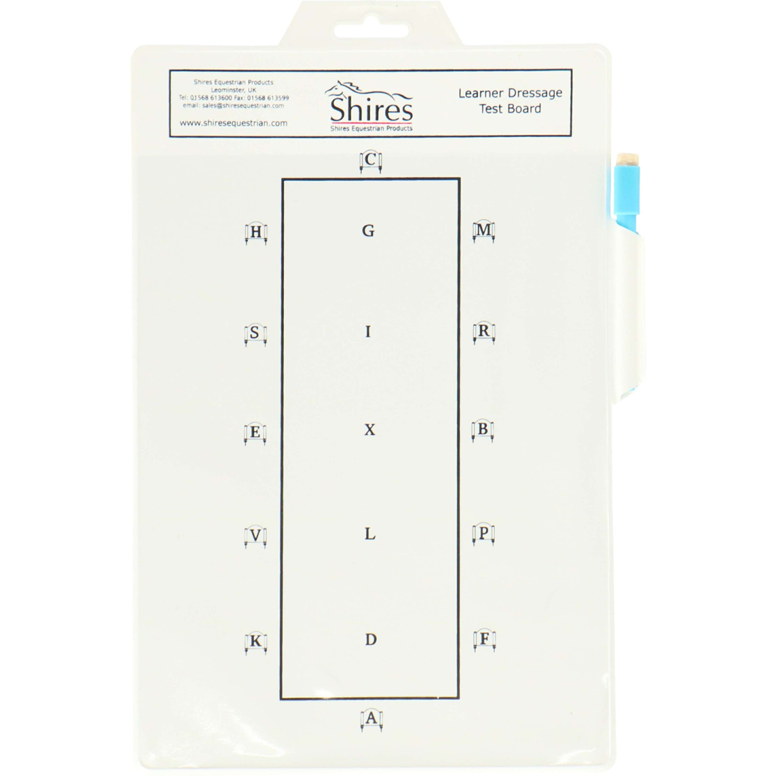 Shires Learner Dressage Test Board White