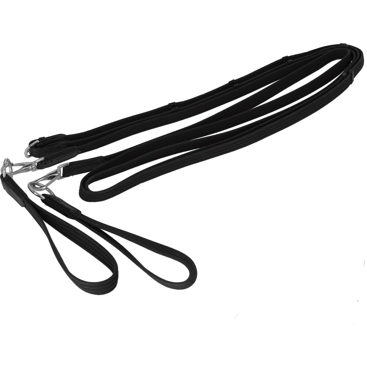 Shires Draw/Running Reins Cotton Web Black