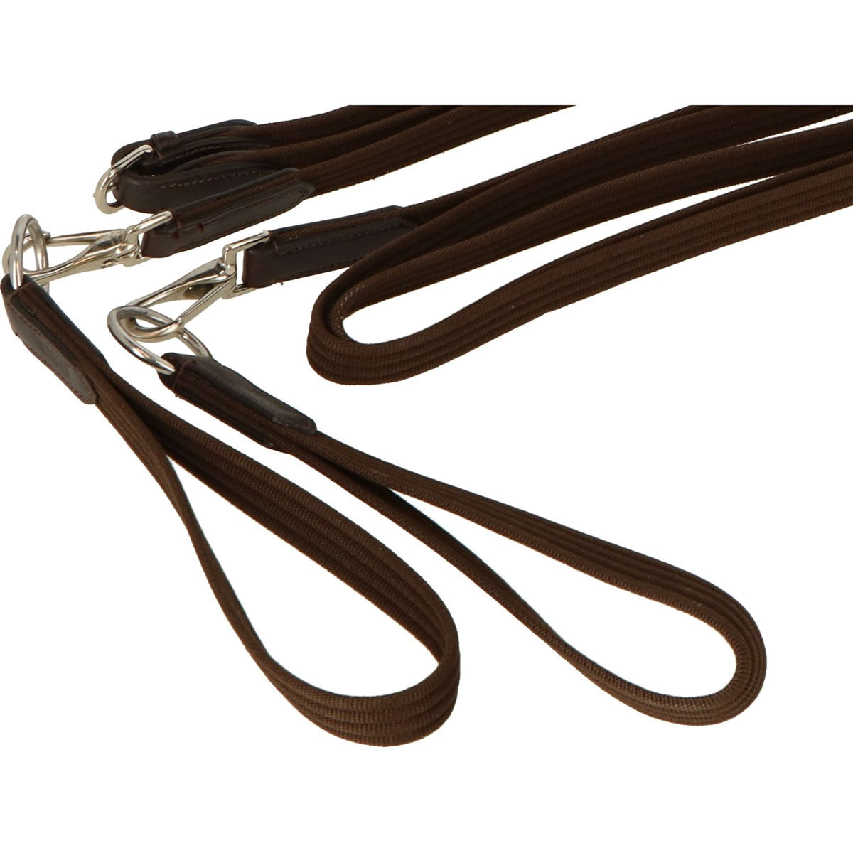 Shires Draw/Running Reins Cotton Web Brown