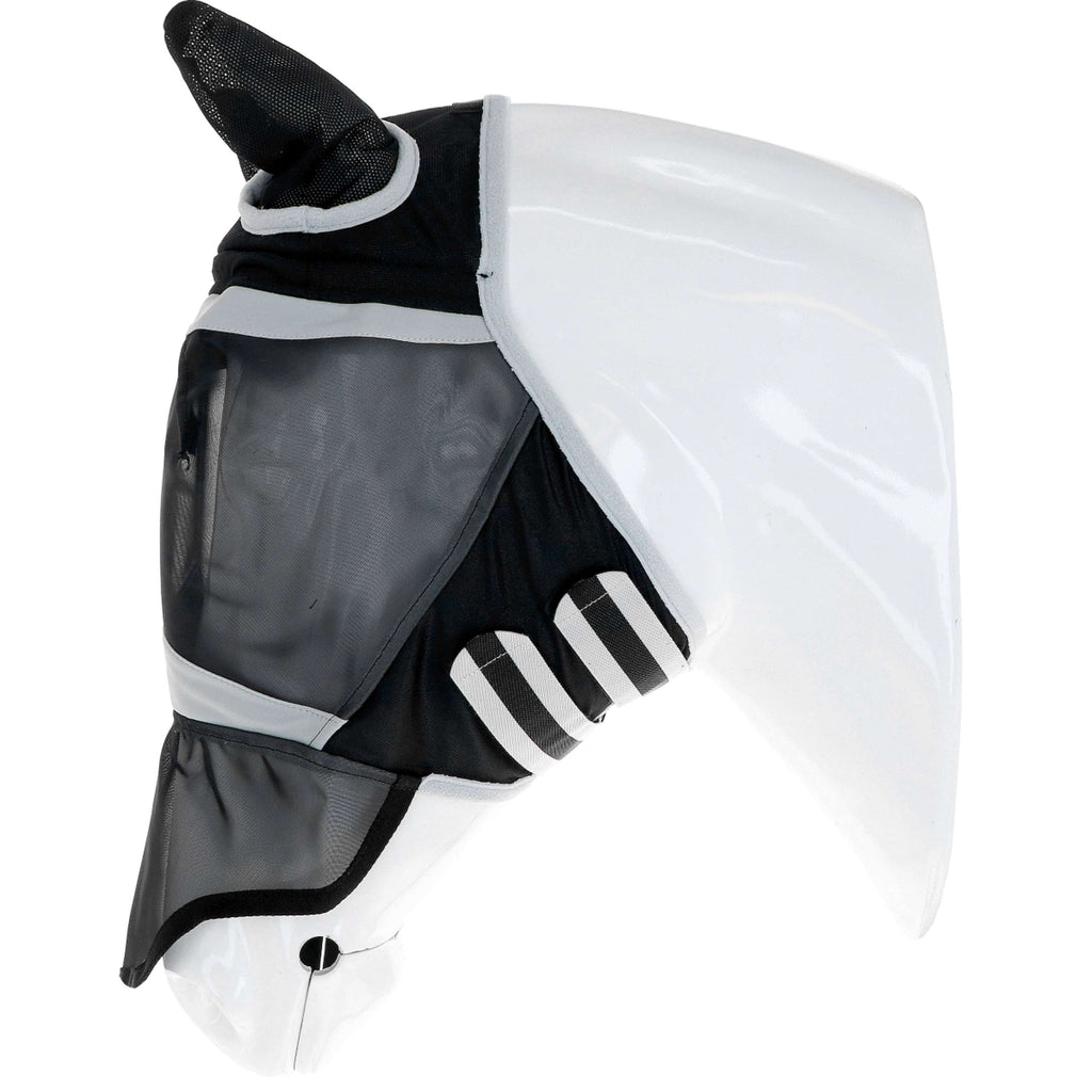 Shires Fly Mask with Ears & Nose Fine Mesh Black