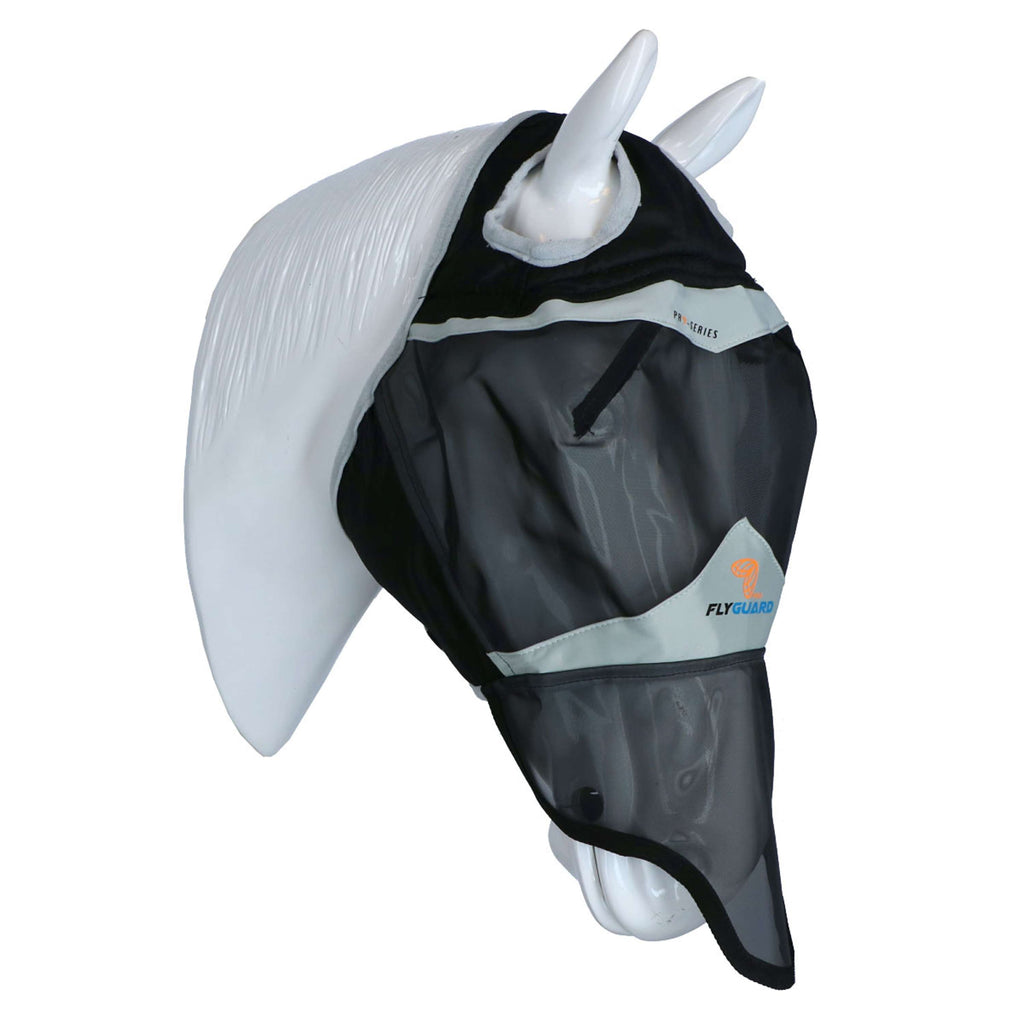 Shires Fly Mask with Nose Protection and without Ears Black