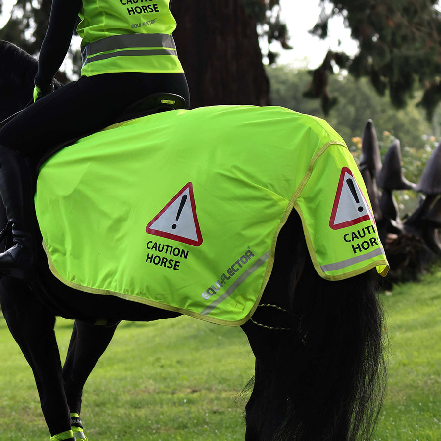 Equi-Flector by Shires Exercise Rug Mesh Reflective Yellow