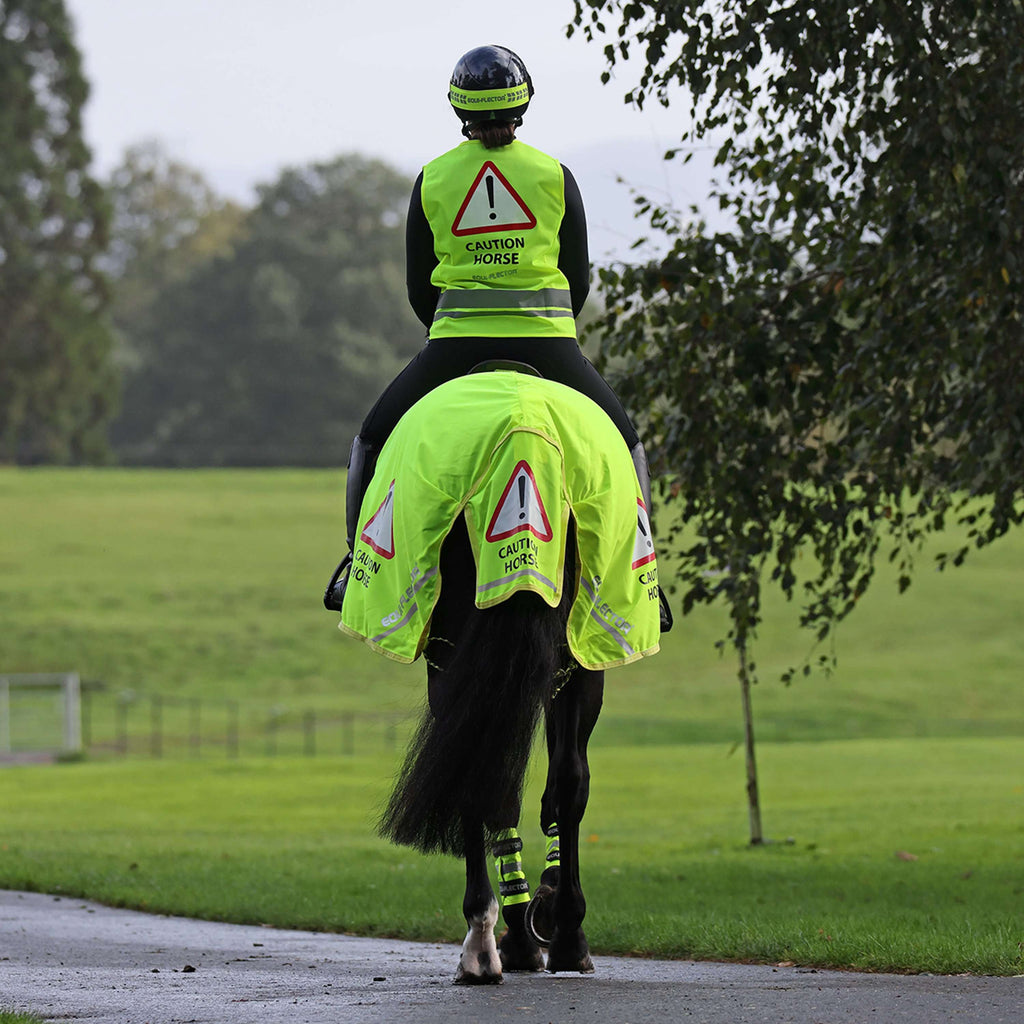Equi-Flector by Shires Exercise Rug Mesh Reflective Yellow