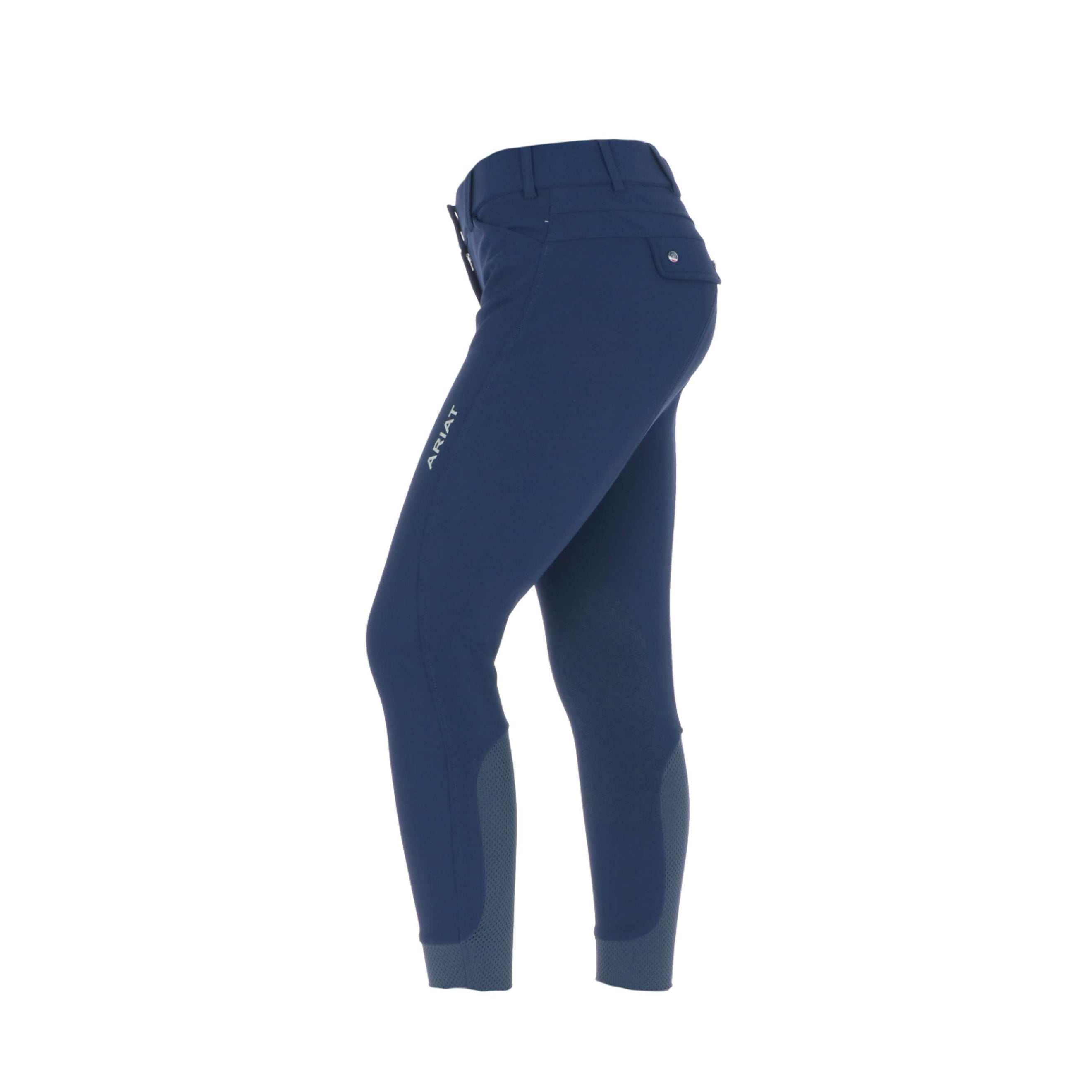 Ariat Breeches Tri Factor Ladies Grip Knee Patch Navy