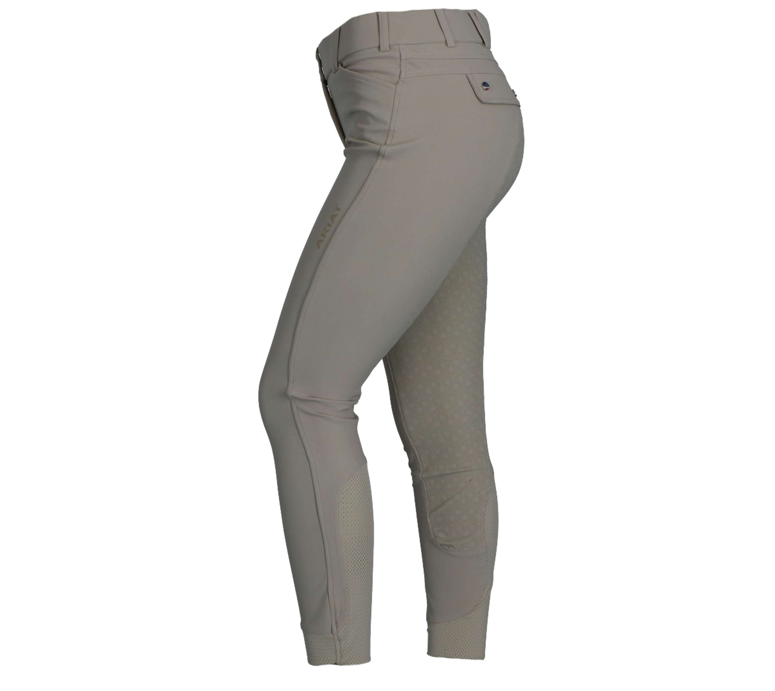 Ariat Breeches Tri Factor Ladies Grip Full Seat Beige/Khaki