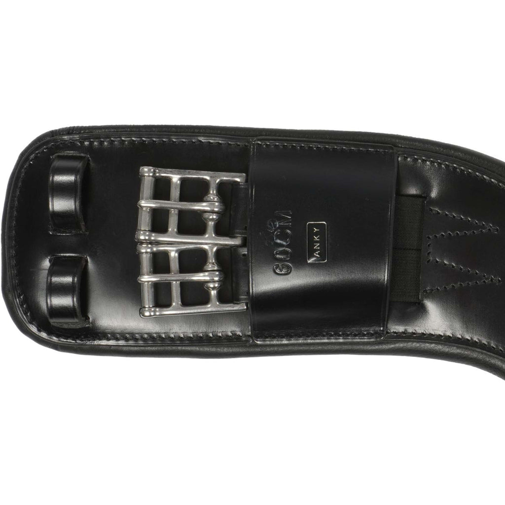 ANKY Girth Leather Dressage Anatom. 2-Side Elast. Black