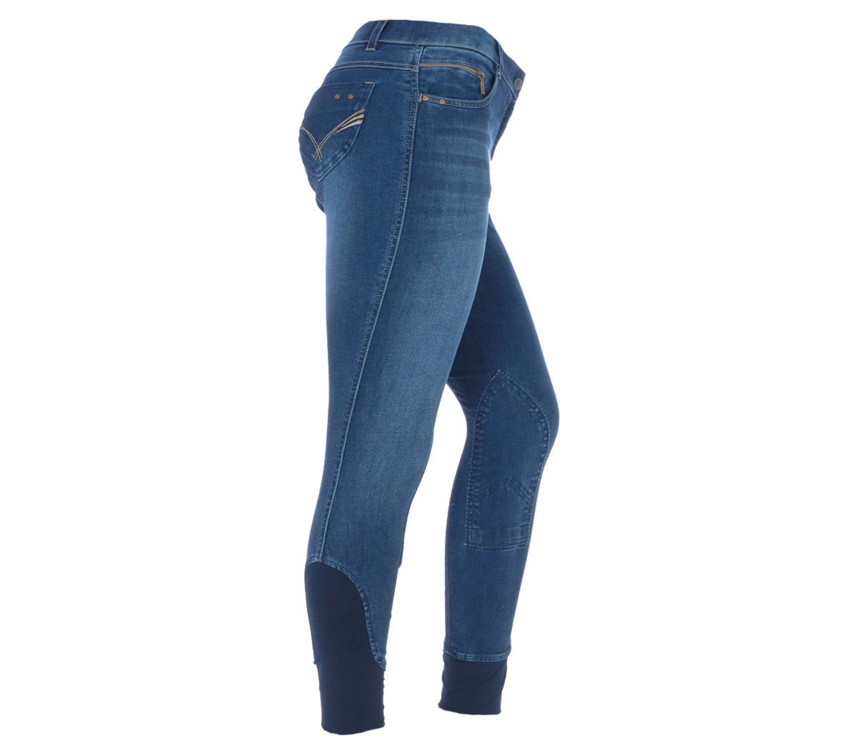 EQUITHÈME Breeches Texas Denim Blue/Beige