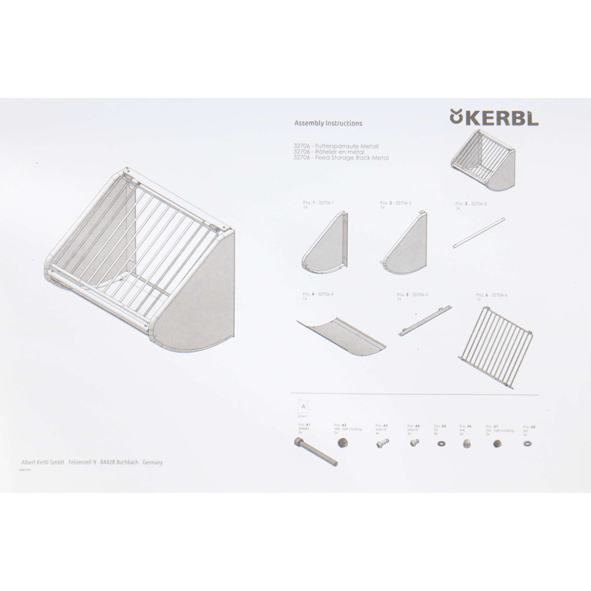 Kerbl Hay Rack with Grid