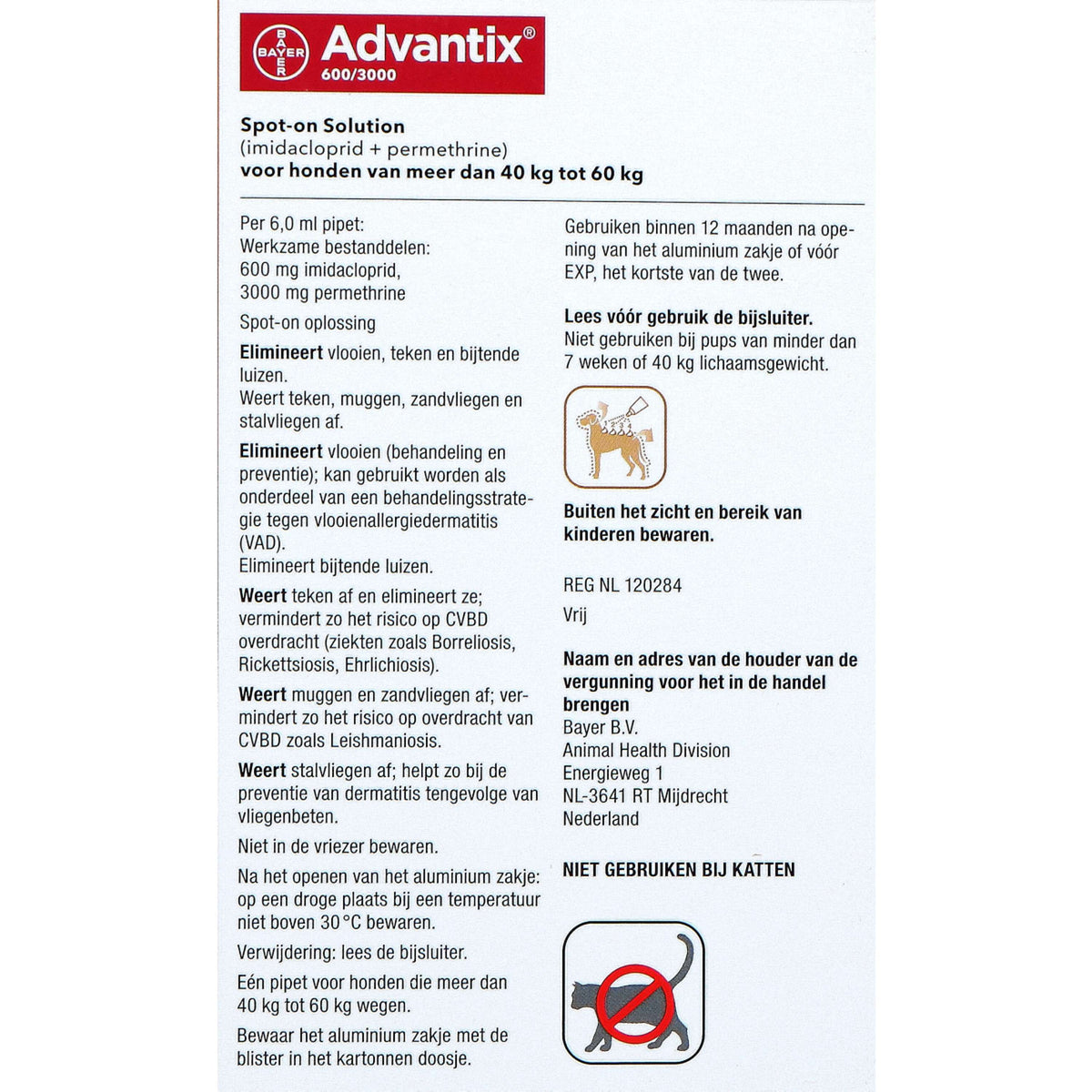 Advantix 600/3000 Spot On Dog 40-60kg