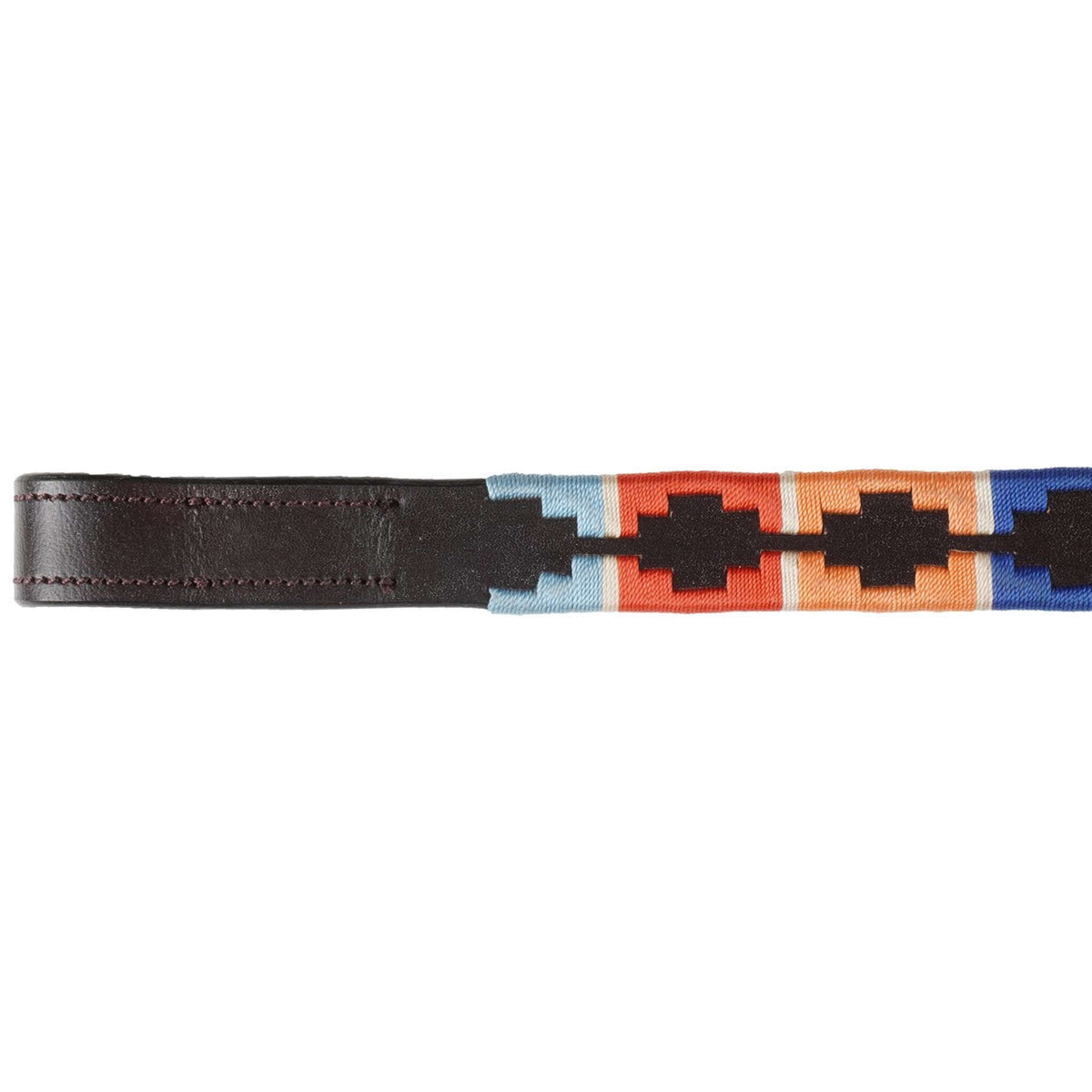 Blenheim Browband Polo Leather Turquise/Red/Orange/Blue