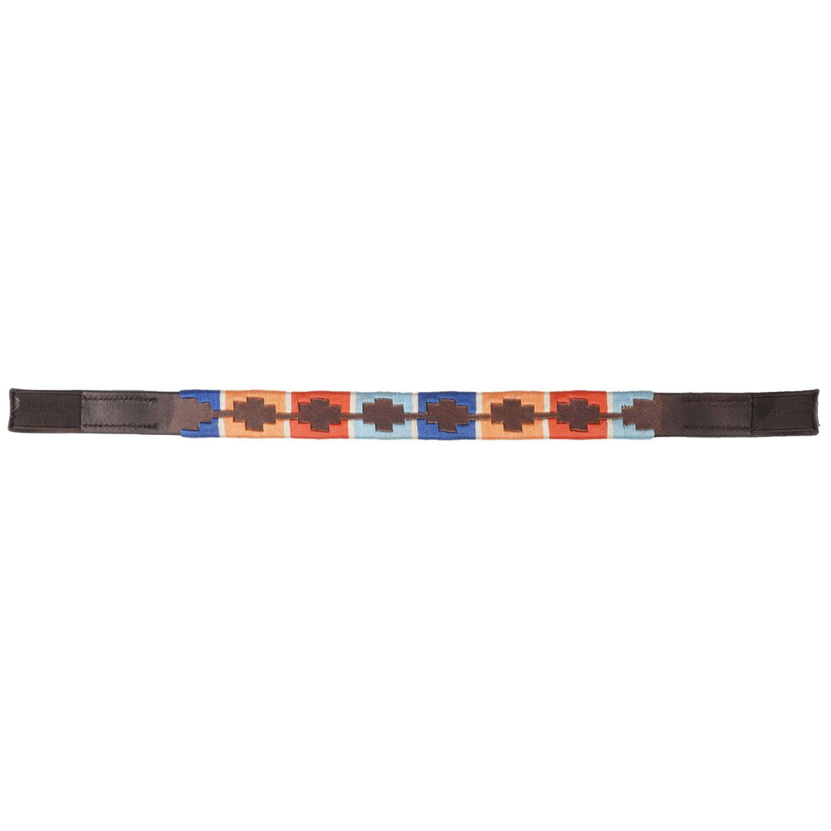 Blenheim Browband Polo Leather Turquise/Red/Orange/Blue