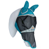 Shires Fly Mask with Ears & Nose Fine Mesh Teal