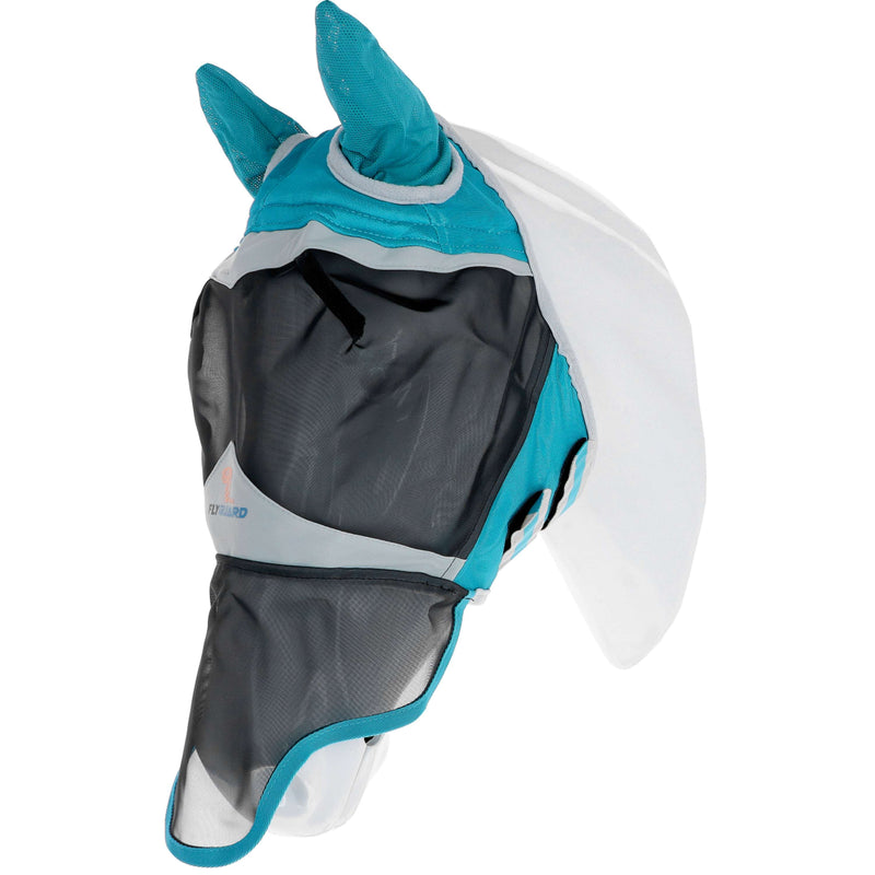 Shires Fly Mask with Ears & Nose Fine Mesh Teal
