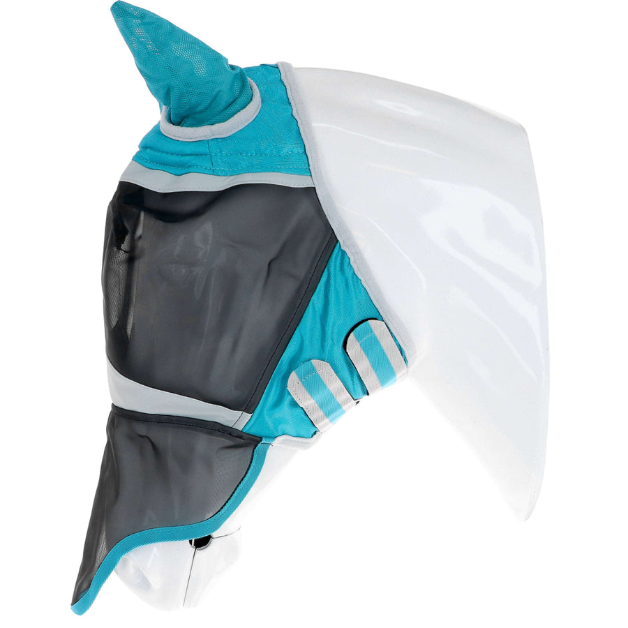 Shires Fly Mask with Ears & Nose Fine Mesh Teal