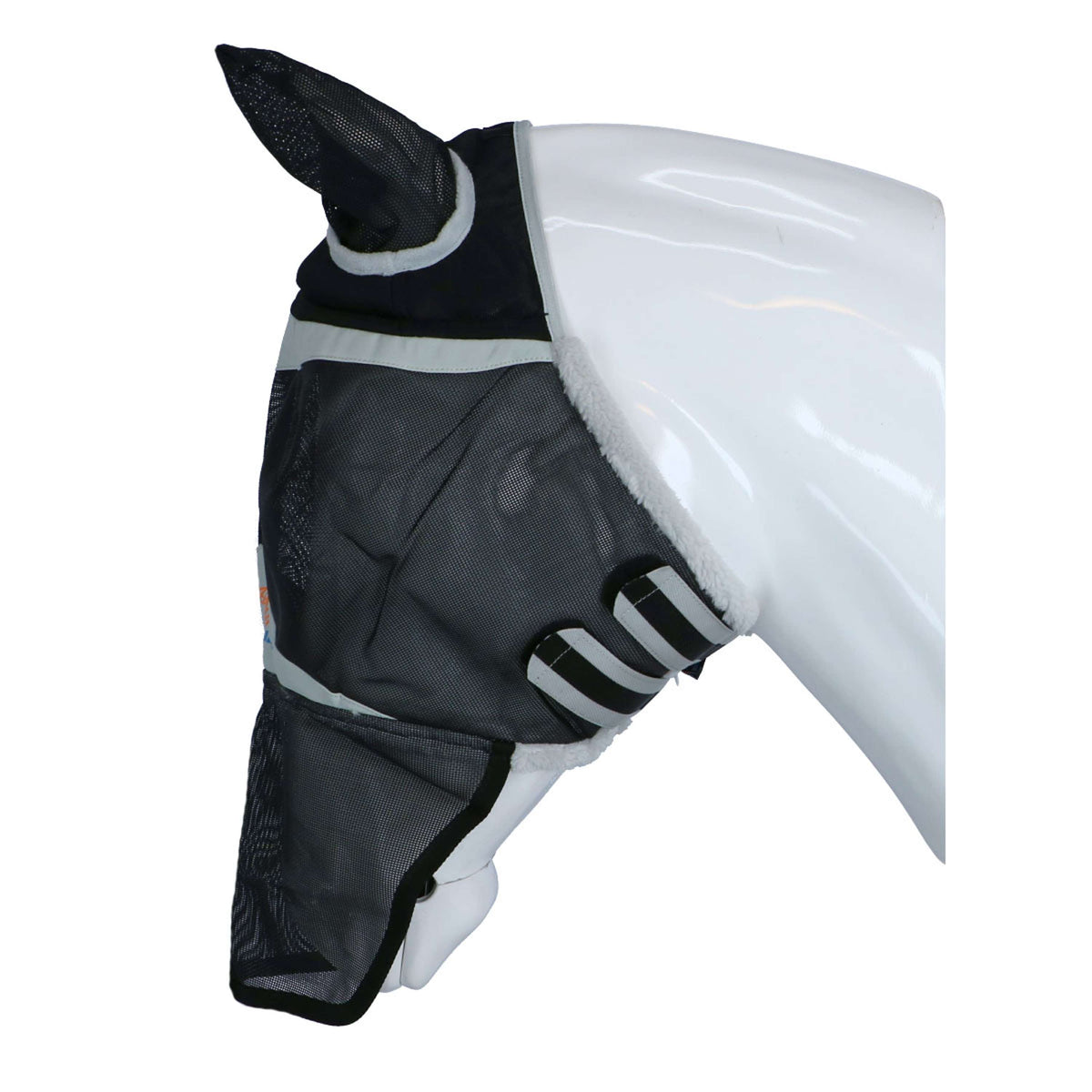 Shires Fly Mask Met Oren & Neus Robust Mesh Black