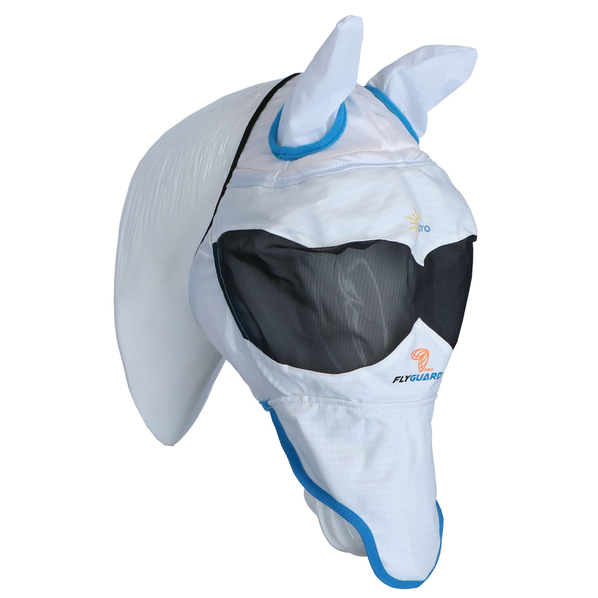 Shires Fly Mask Met Oren & Neus Ultra Pro White