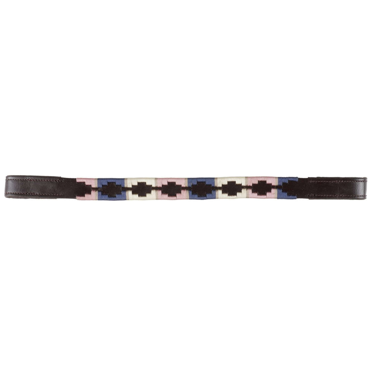 Blenheim Browband Polo Leather Pink/Natural/Navy