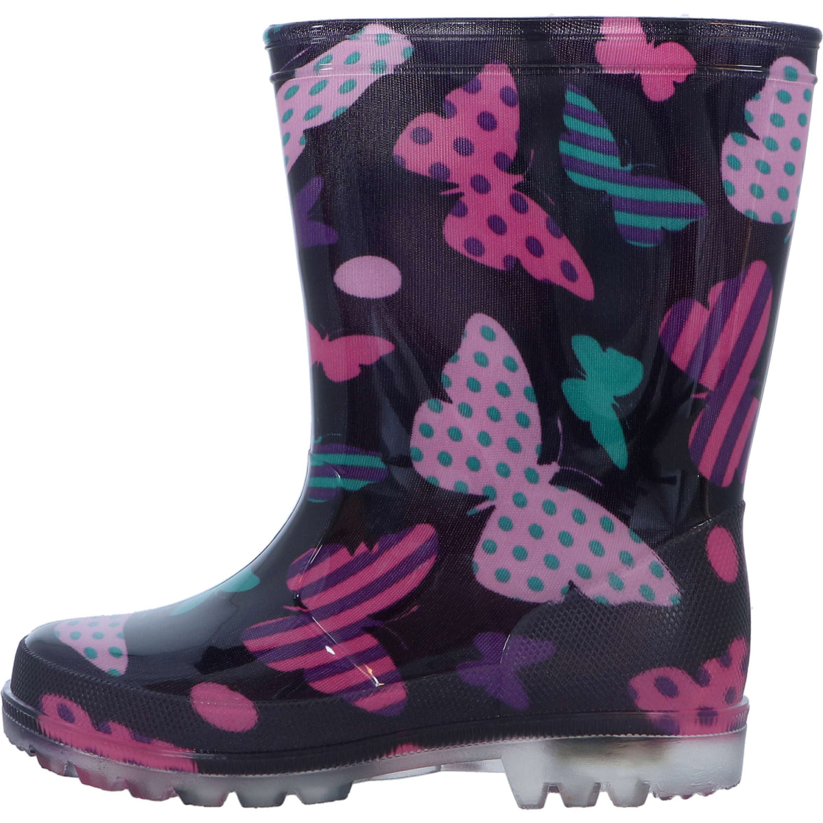 Gevavi Childrens Boots Mila PVC With LED lights Purple