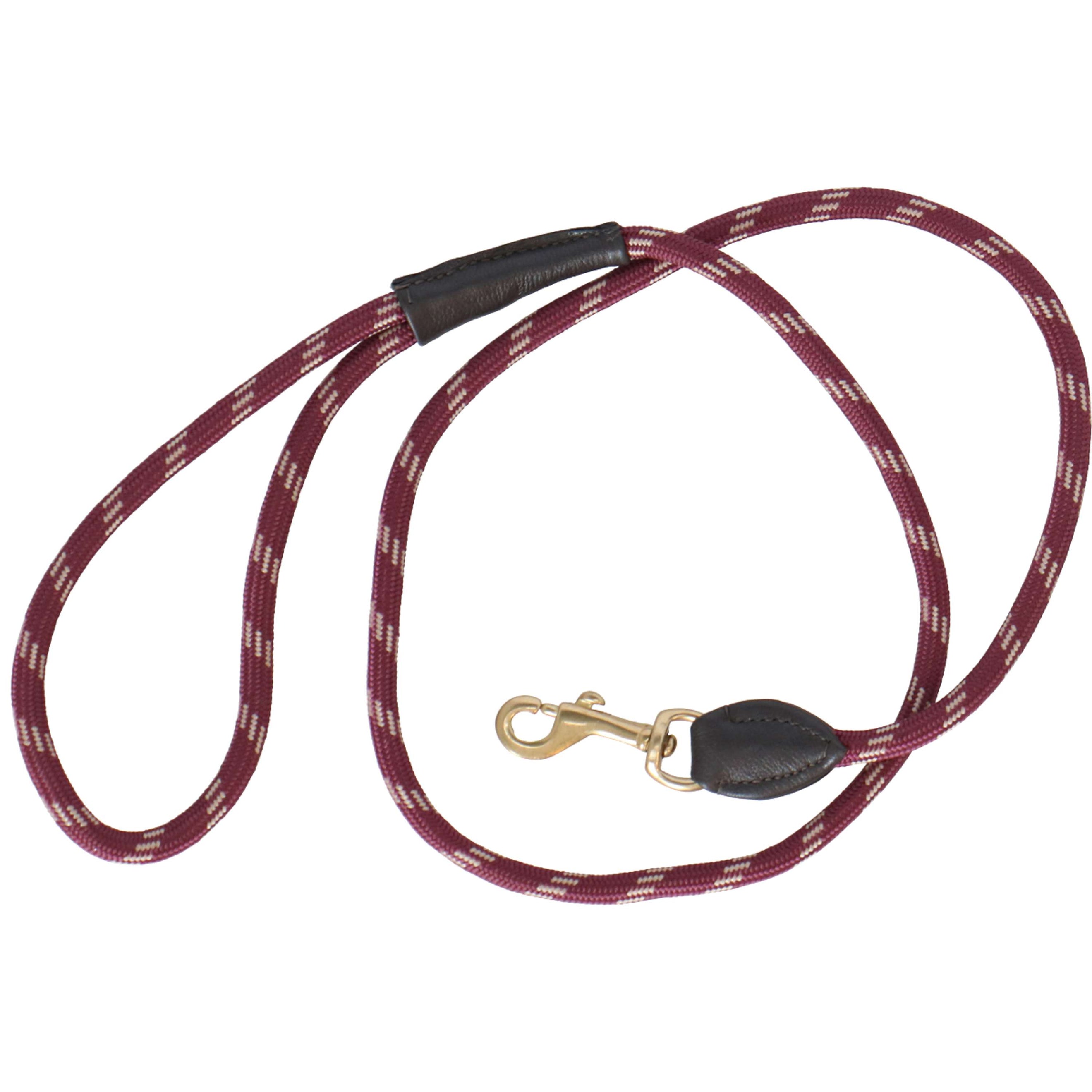WeatherBeeta Dog Lead Rope Leather Burgundy/Brown
