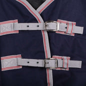 Weatherbeeta Heavy Turnout Rug Combo Neck Comfitec Essential Navy/Silver/Red