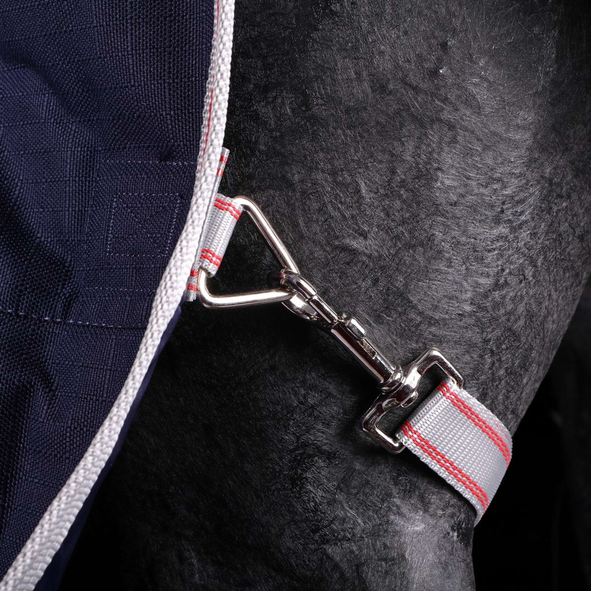 Weatherbeeta Heavy Turnout Rug Combo Neck Comfitec Essential Navy/Silver/Red