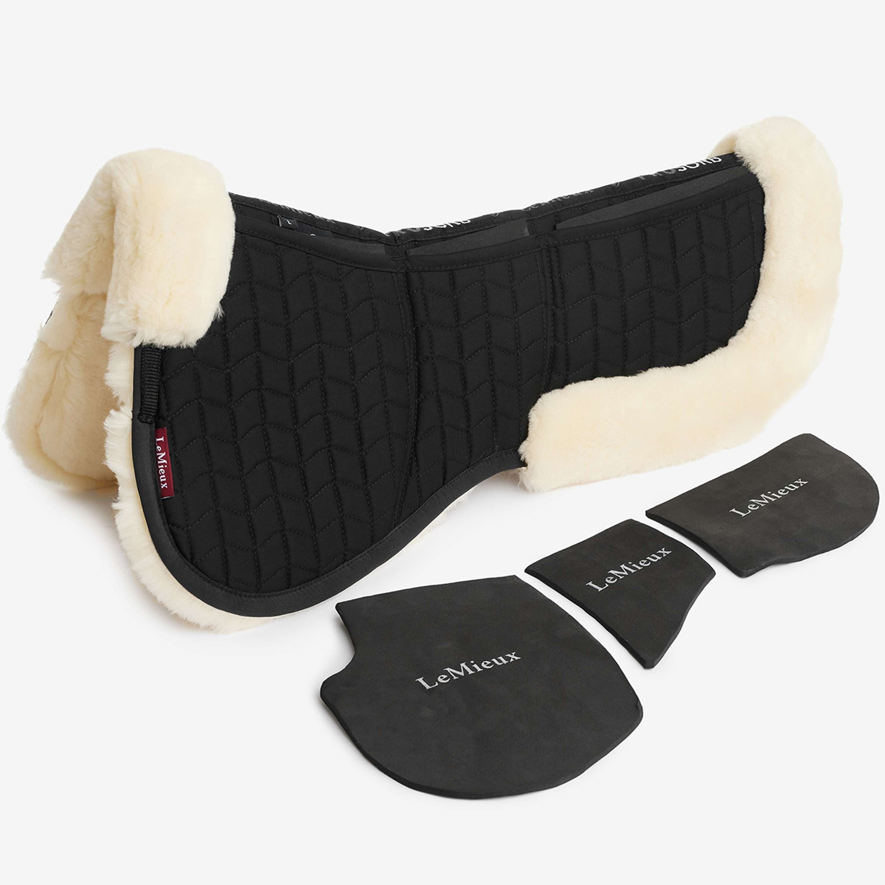 LeMieux Half Pad ProLambs Pro-Sorb 3-Compartments Black/Natural