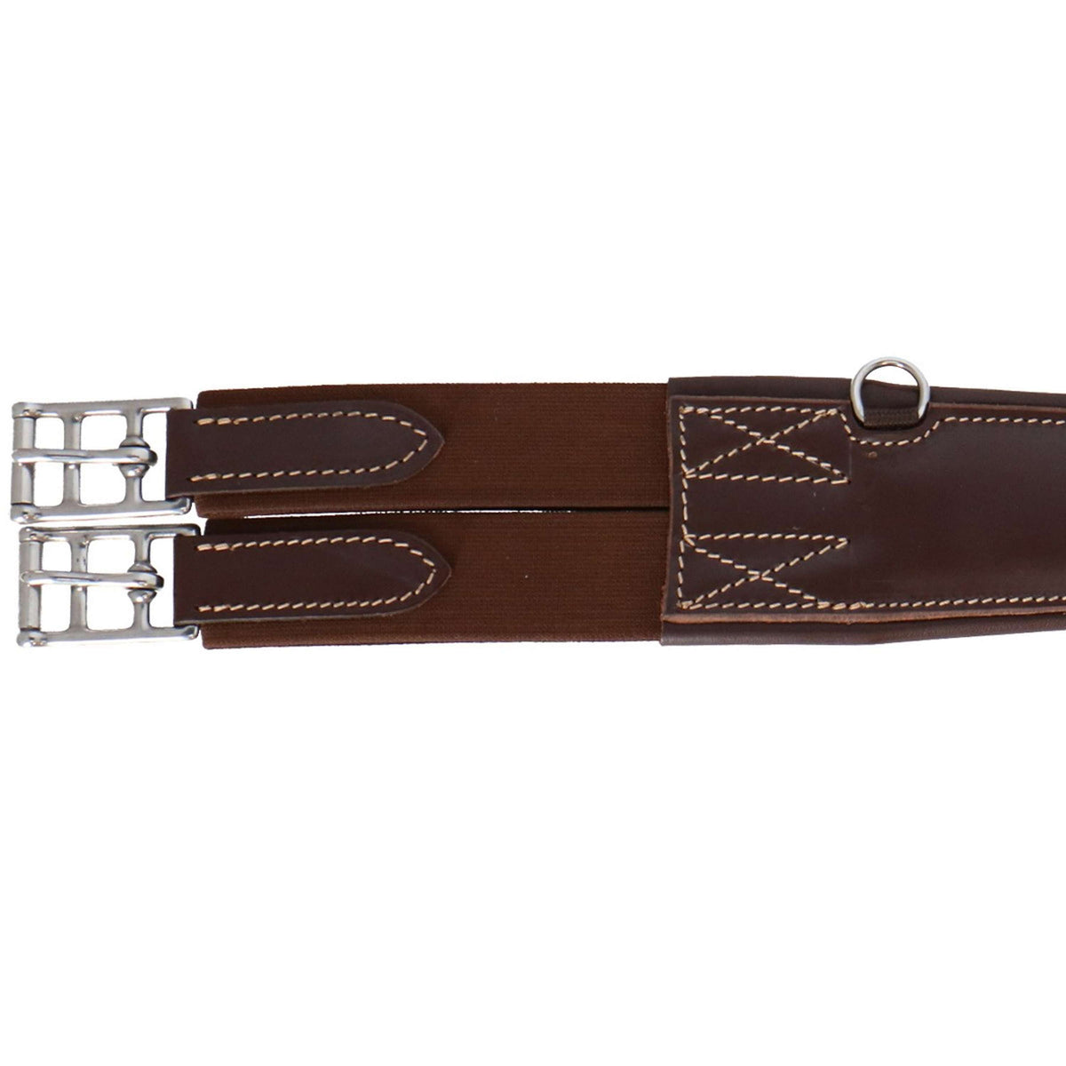 LJ-Leathers Girth Leather Belly Flap Light brown