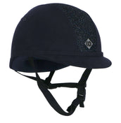 Charles Owen Cap YR8 Sparkly Centre Round Navy