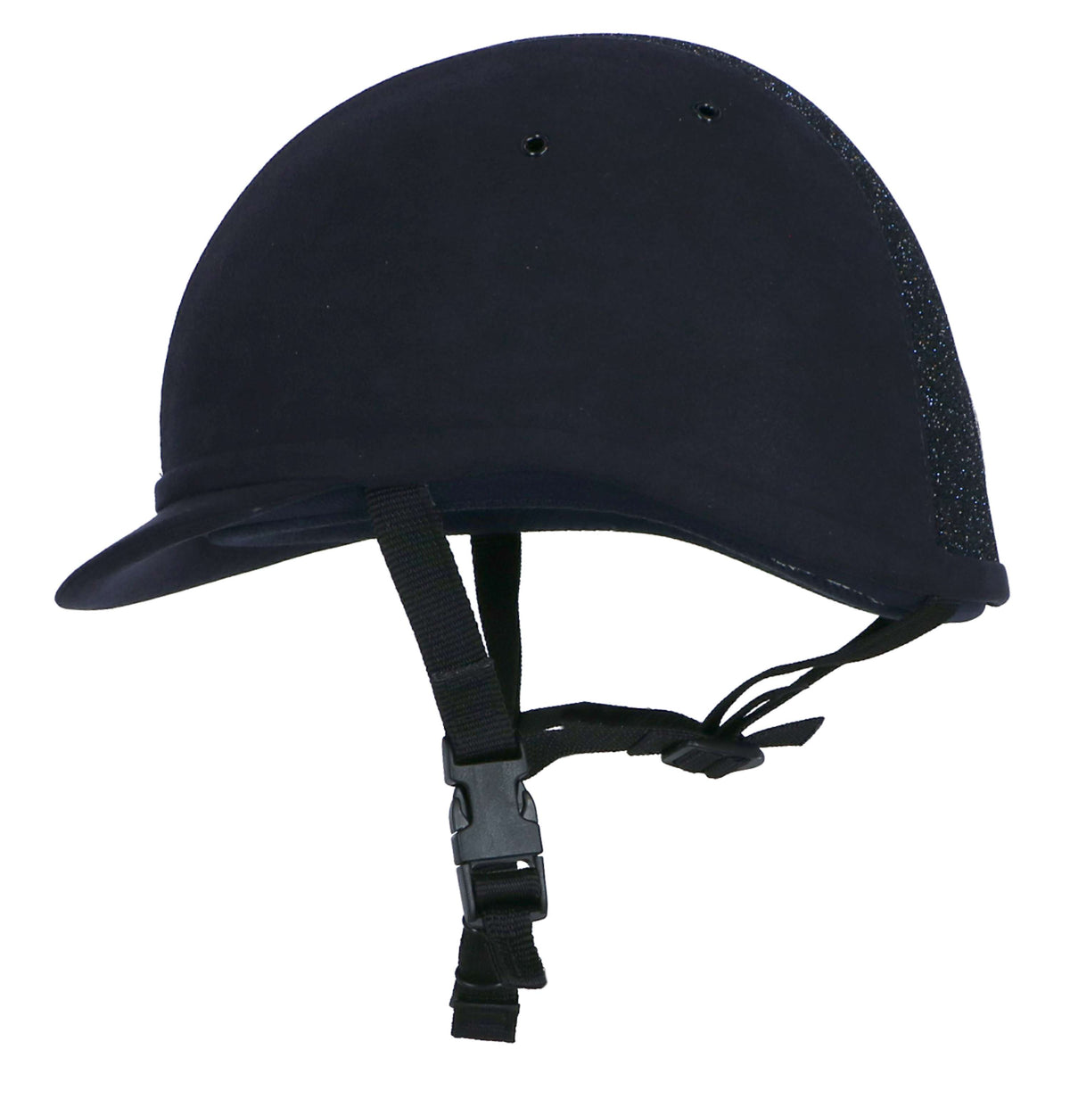 Charles Owen Cap YR8 Sparkly Centre Round Navy