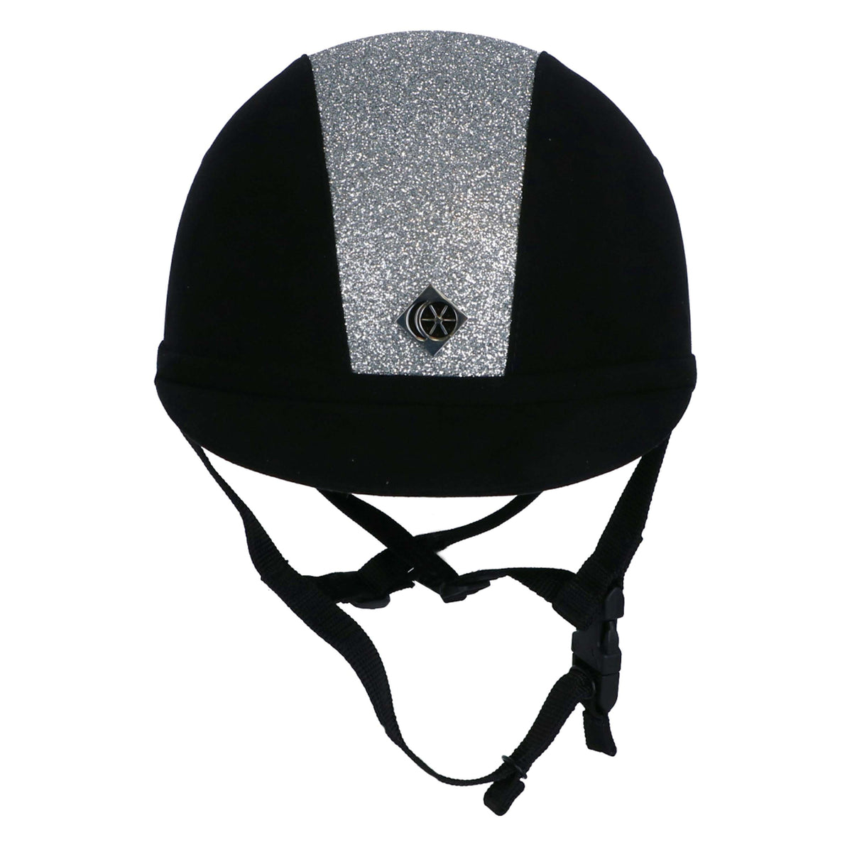 Charles Owen Cap YR8 Sparkly Centre Black/Silver