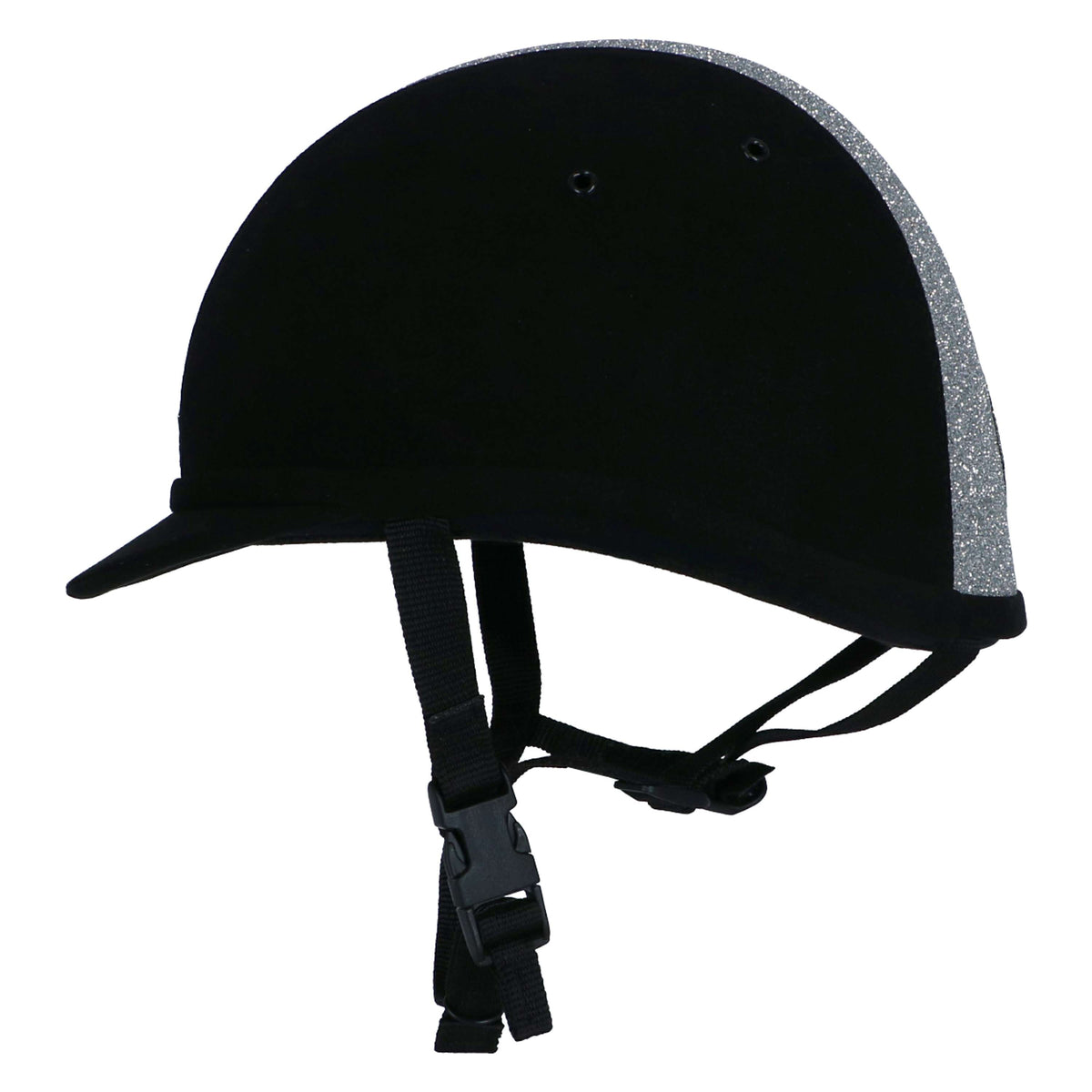 Charles Owen Cap YR8 Sparkly Centre Black/Silver