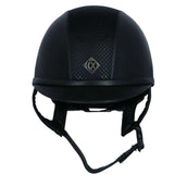 Charles Owen Cap AYR8 PLUS Leather Look Black