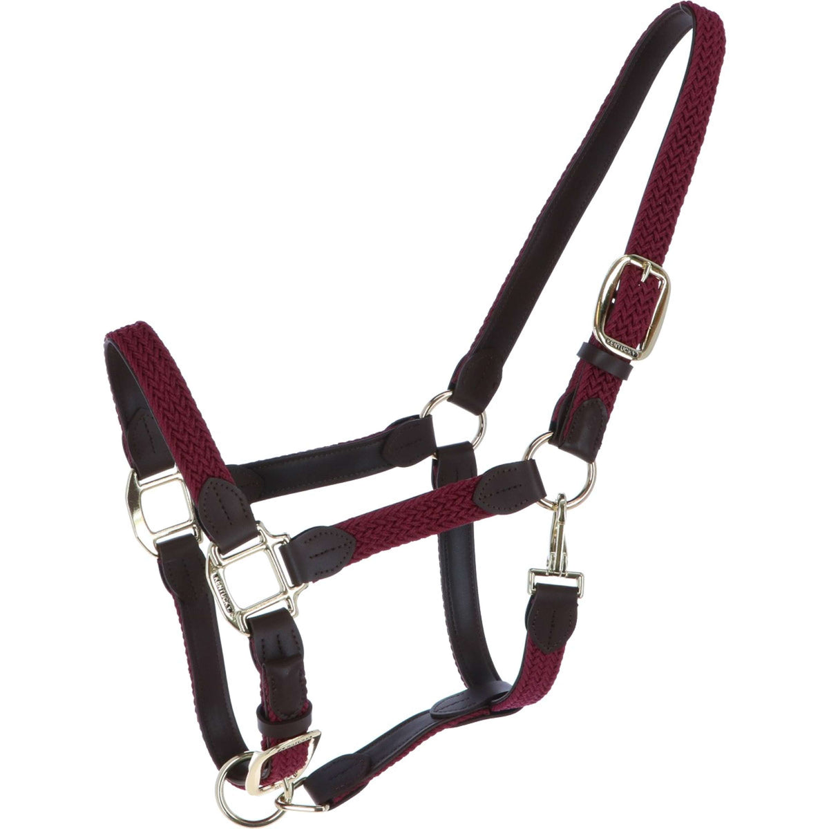 Kentucky Head Collar Plaited Nylon Bordeaux