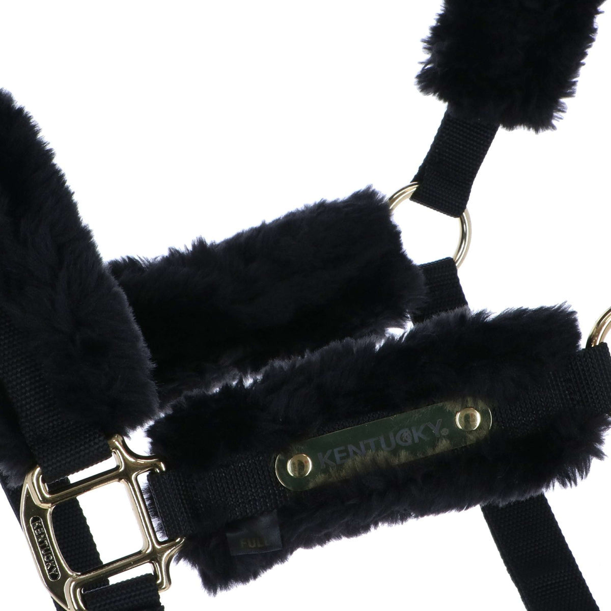 Kentucky Head Collar Nylon Sheepskin Black