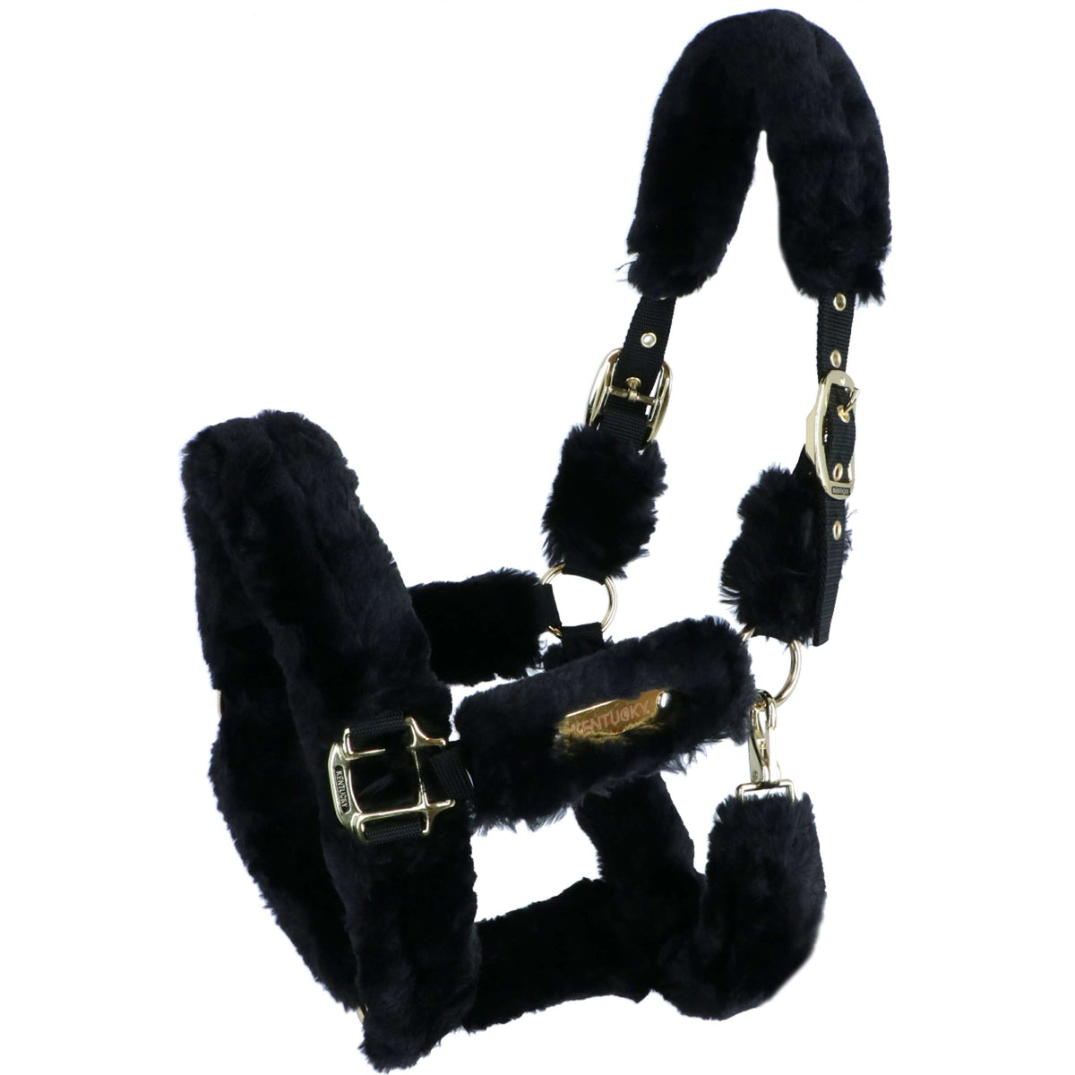 Kentucky Head Collar Sheepskin Black