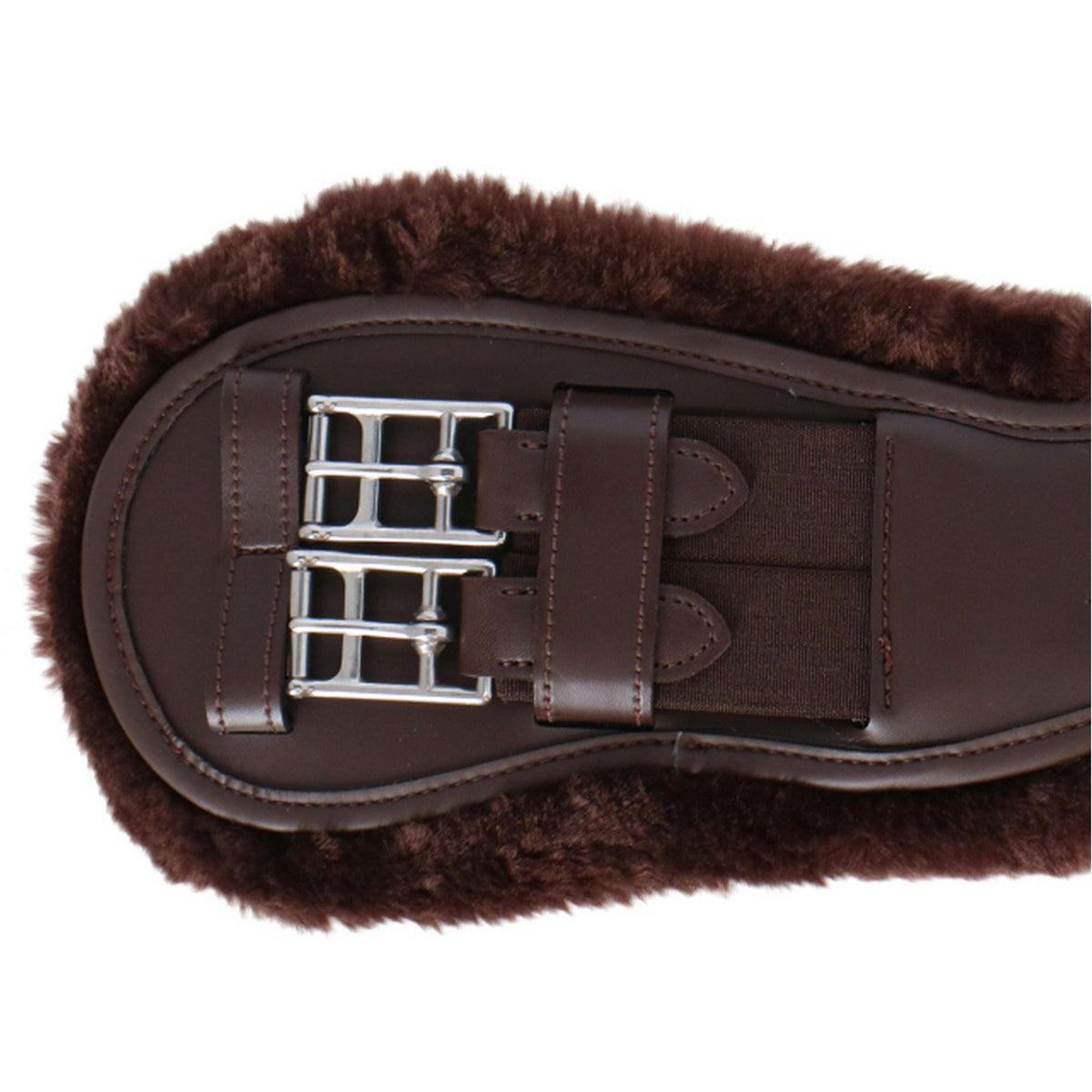 Kentucky Dressage Girth Sheepskin Anatomic Short Brown