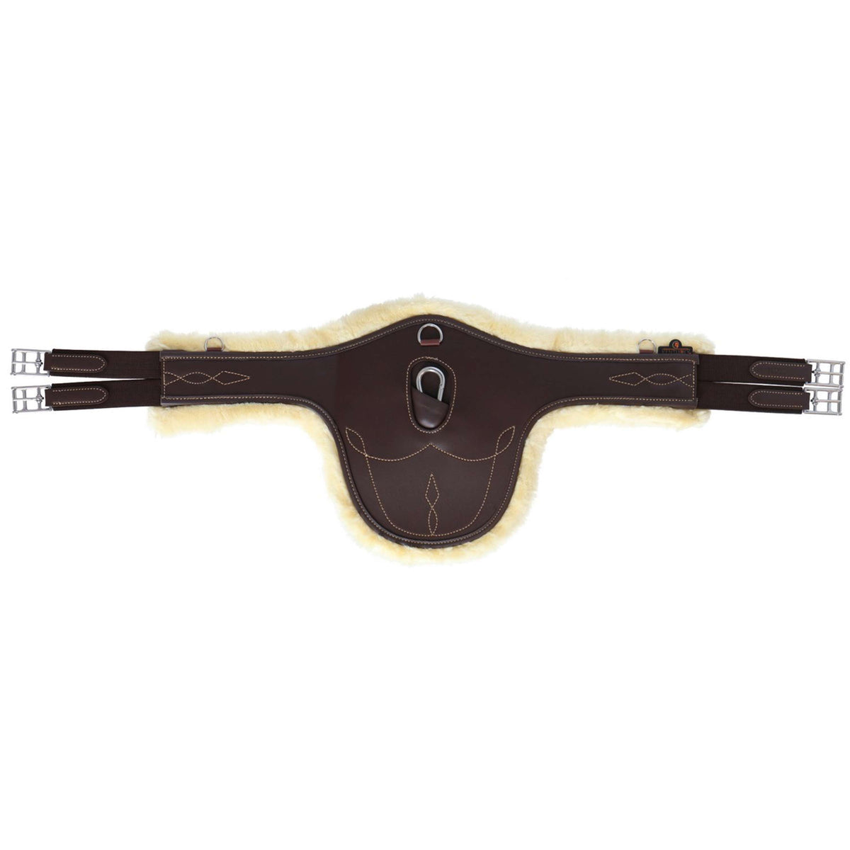 Kentucky Jumping Girdle Sheepskin Stud Brown